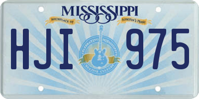 MS license plate HJI975