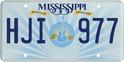 MS license plate HJI977