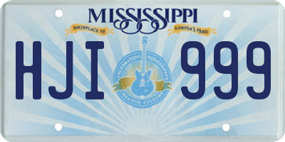 MS license plate HJI999