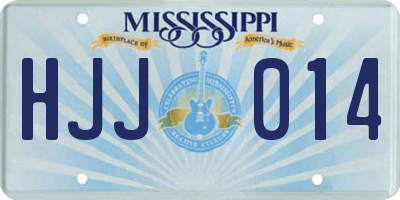 MS license plate HJJ014