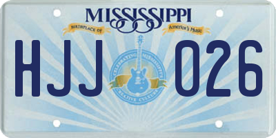 MS license plate HJJ026