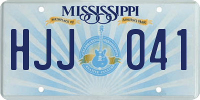 MS license plate HJJ041