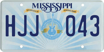 MS license plate HJJ043