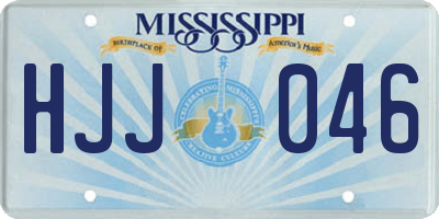 MS license plate HJJ046