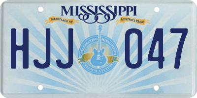 MS license plate HJJ047