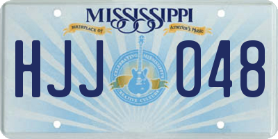 MS license plate HJJ048