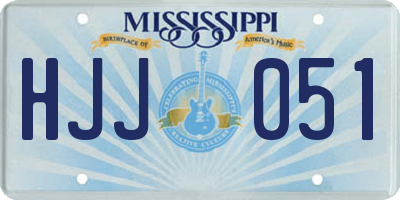 MS license plate HJJ051