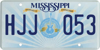 MS license plate HJJ053