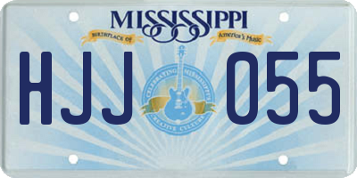 MS license plate HJJ055