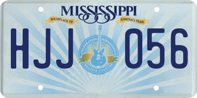 MS license plate HJJ056