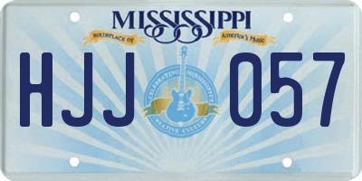 MS license plate HJJ057