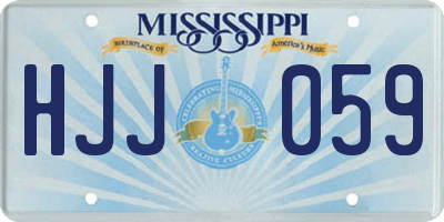 MS license plate HJJ059