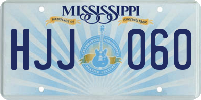 MS license plate HJJ060