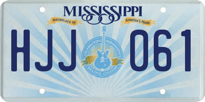 MS license plate HJJ061