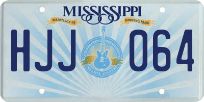 MS license plate HJJ064