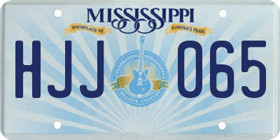 MS license plate HJJ065
