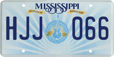 MS license plate HJJ066