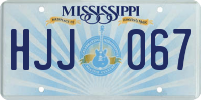 MS license plate HJJ067
