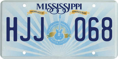 MS license plate HJJ068