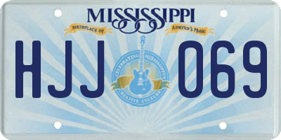 MS license plate HJJ069
