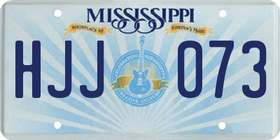 MS license plate HJJ073