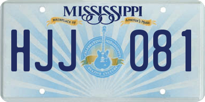 MS license plate HJJ081