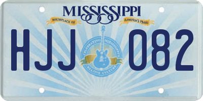 MS license plate HJJ082