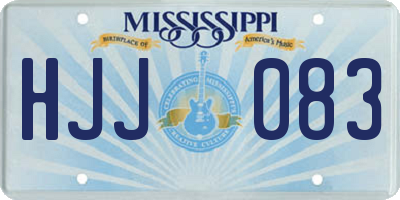 MS license plate HJJ083