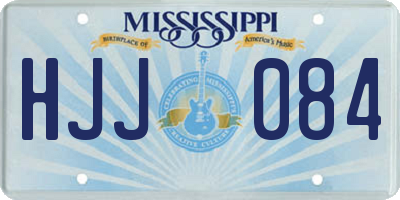 MS license plate HJJ084