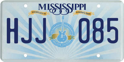 MS license plate HJJ085