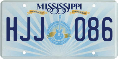 MS license plate HJJ086