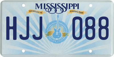 MS license plate HJJ088