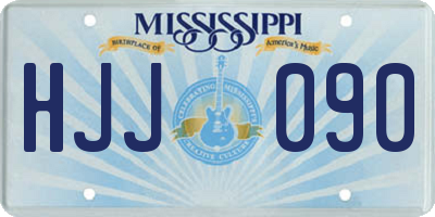 MS license plate HJJ090