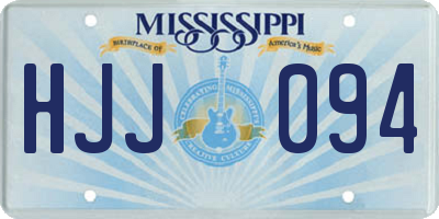 MS license plate HJJ094