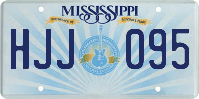MS license plate HJJ095