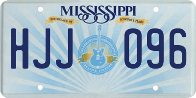 MS license plate HJJ096
