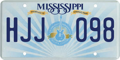 MS license plate HJJ098