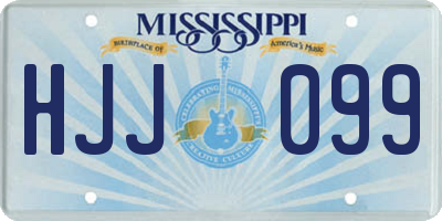 MS license plate HJJ099