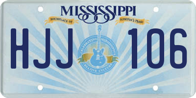 MS license plate HJJ106
