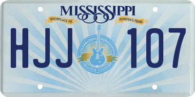 MS license plate HJJ107