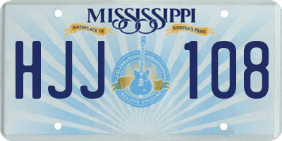 MS license plate HJJ108