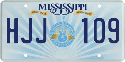 MS license plate HJJ109