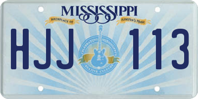 MS license plate HJJ113