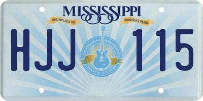 MS license plate HJJ115