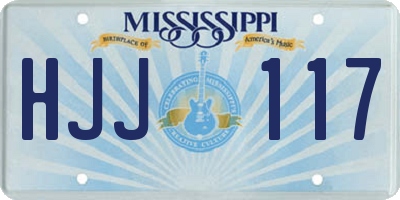MS license plate HJJ117