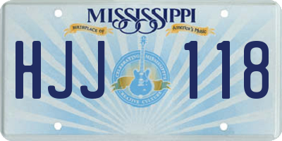 MS license plate HJJ118
