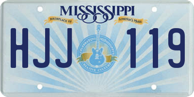 MS license plate HJJ119