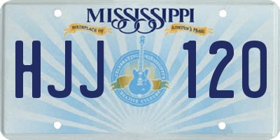 MS license plate HJJ120