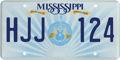 MS license plate HJJ124