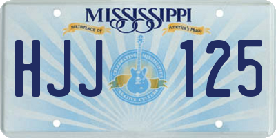MS license plate HJJ125
